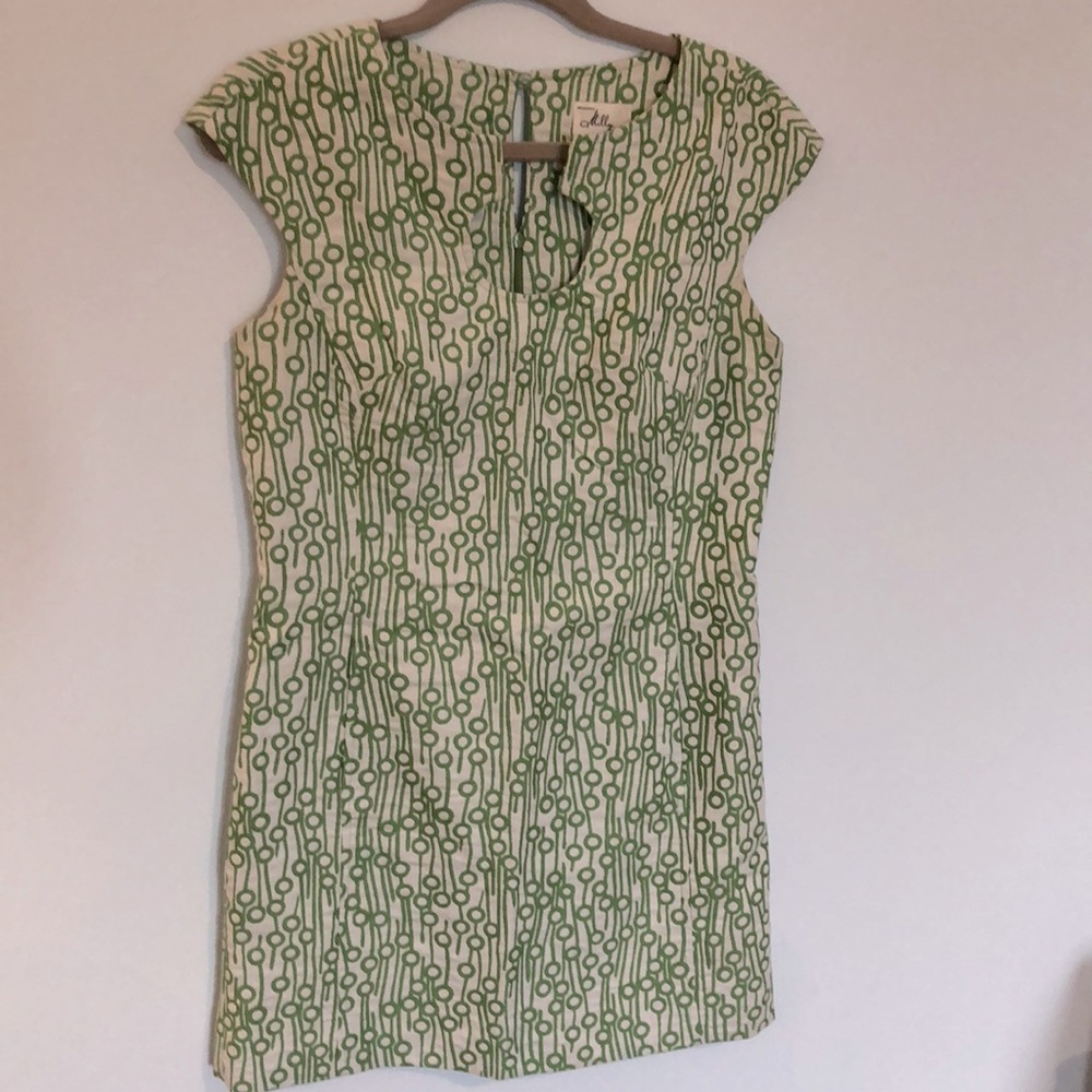 Milly. Green and White Sundress. Size 4.